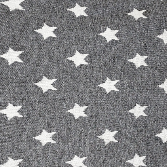 ModCloth Retro Grey & White Star Print Scoop Back 3/4 Sleeve A-Line Mini Dress L - Picture 4 of 7